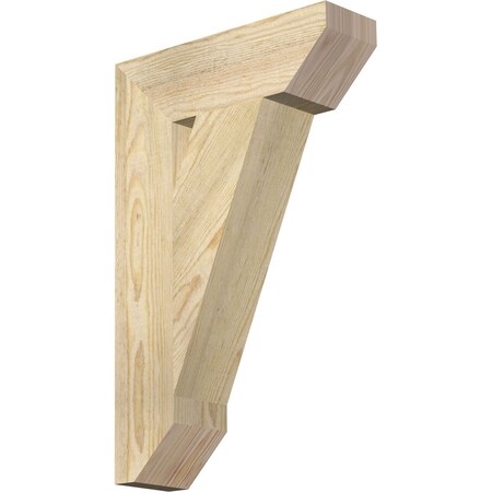 Ekena Millwork Traditional Slat Rough Sawn Bracket, Douglas Fir, 4"W x 14"D x 22"H BKT04X14X22TRA06RDF